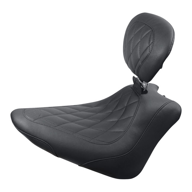 Mustang, Wide Tripper solo seat. With rider backrest