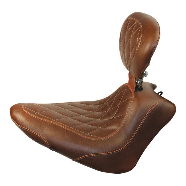 Mustang, Wide Tripper solo seat. With rider backrest