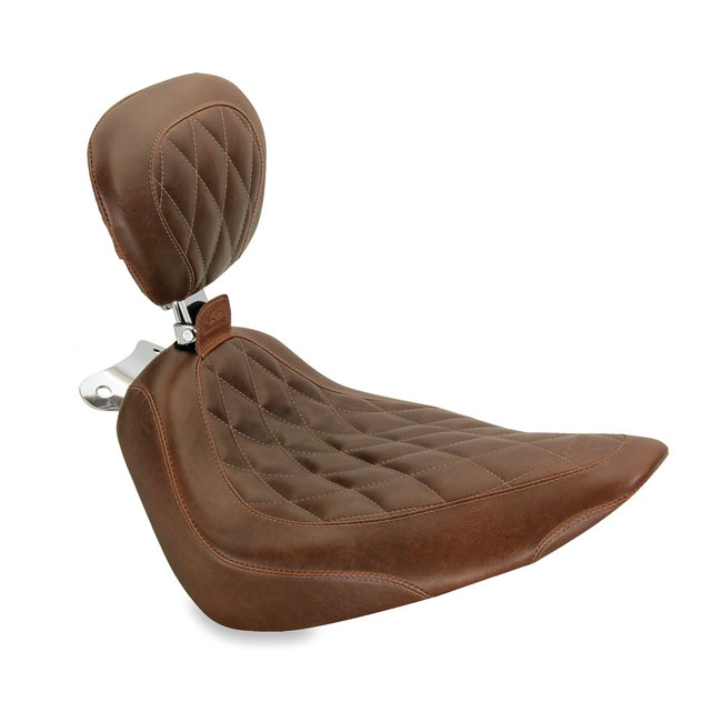 Mustang, Wide Tripper solo seat. With rider backrest