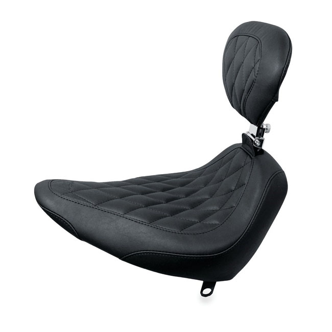 Mustang, Wide Tripper solo seat. With rider backrest