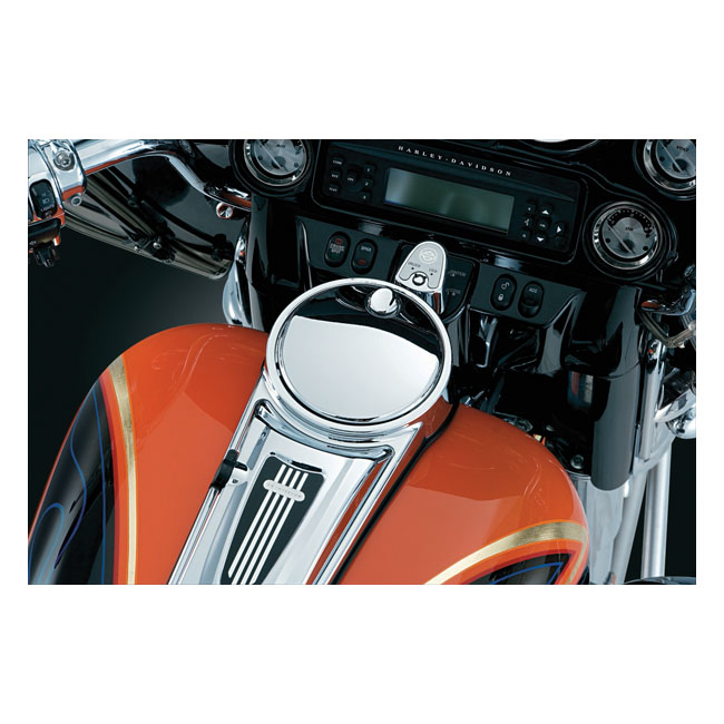 Kuryakyn, push button fuel door latch