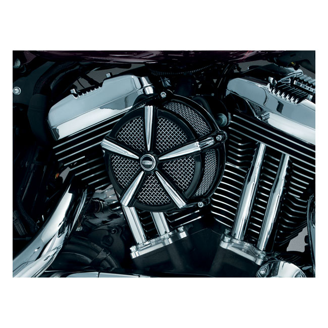 Kuryakyn, Hi-Five Mach 2 air cleaner kit. Black/Chrome