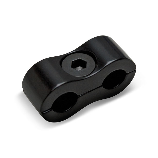 Motion Pro, throttle / idle cable clamp. Black, 7mm