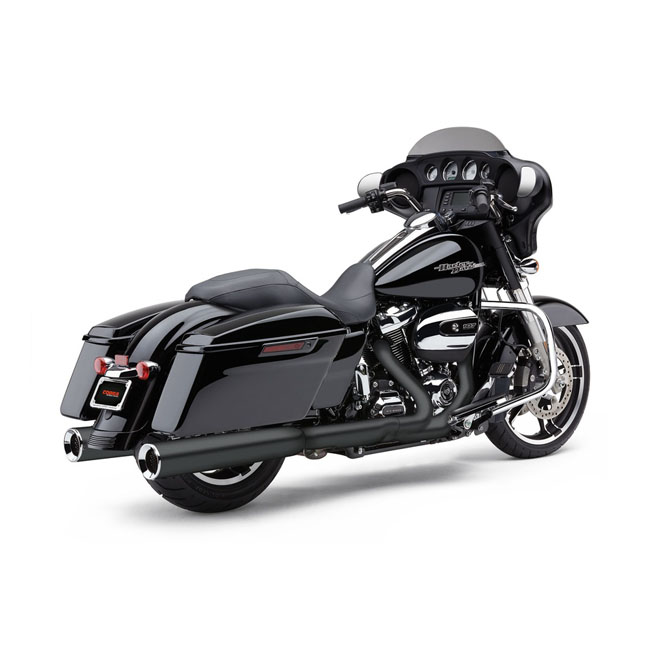 Cobra, Powrflo 4-1/2" slip on mufflers. Black