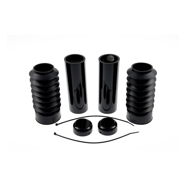 CULT-WERK, 6-PIECE FORK TUBE COVER KIT. GLOSS BLACK