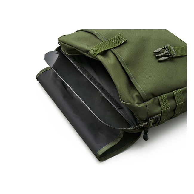 Canvas saddlebag. Green