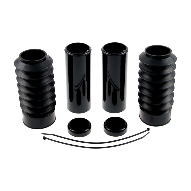 CULT-WERK, 6-PIECE FORK TUBE COVER KIT. GLOSS BLACK