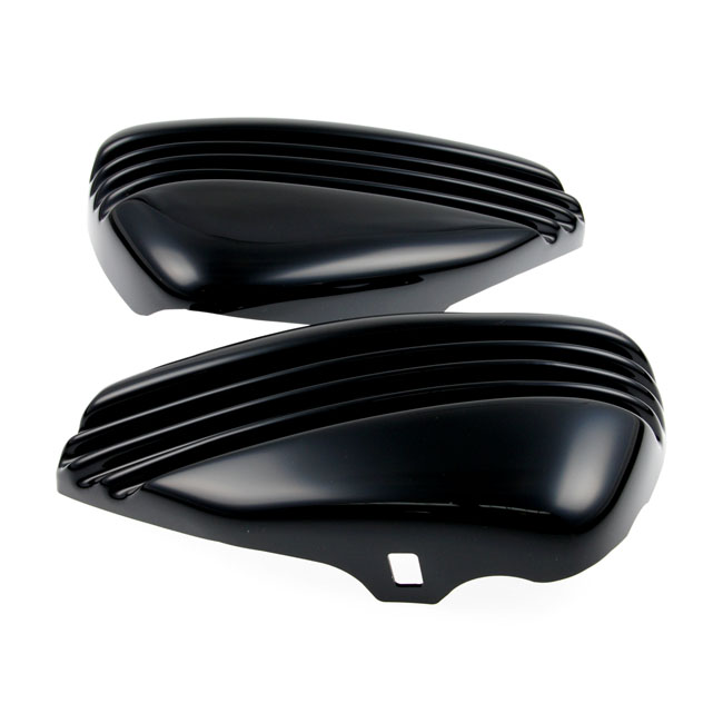 Cult-Werk, 'Bobber' side cover set. Gloss black