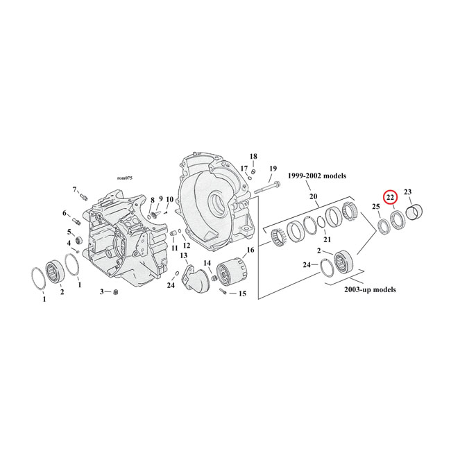 Cometic oil seal, sprocket shaft 1