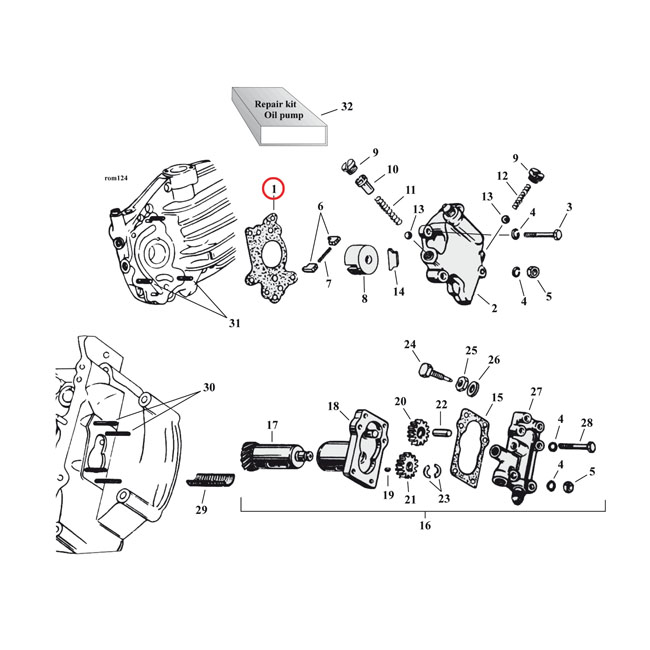 COMETIC GASKET, SIDE OIL PUMP