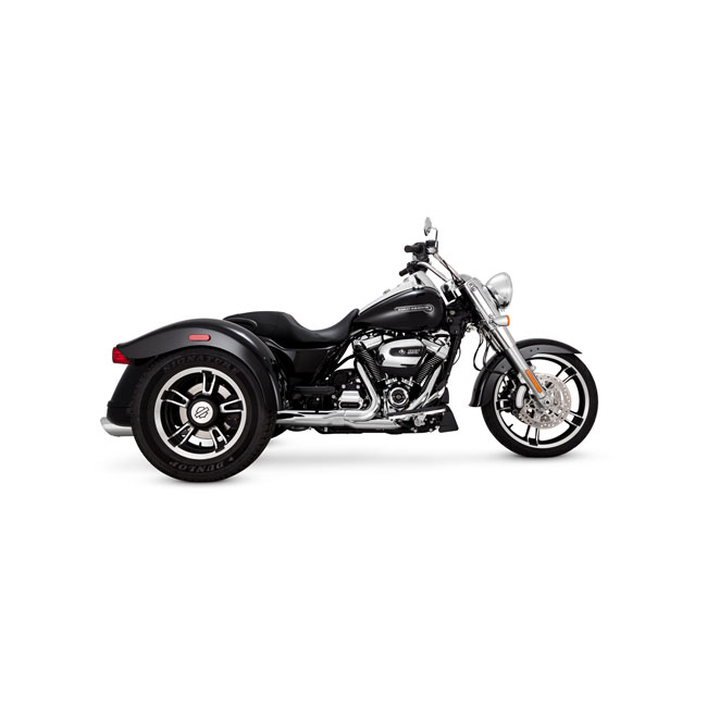 Vance & Hines, 4" Twin Slash Round slip-on mufflers. Chrome