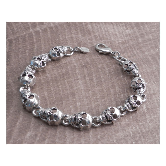 Amigaz Flat Skull Chain Bracelet 7,5"