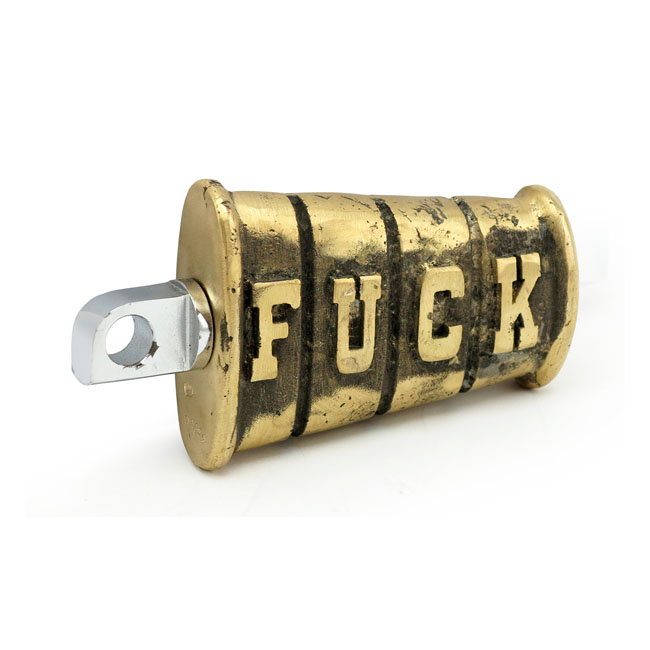 Wannabe Choppers, kicker pedal 'Fuck'. Cast brass