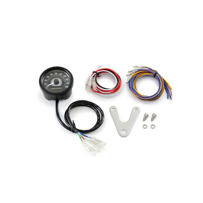 Velona 60mm speedometer black 200kmh