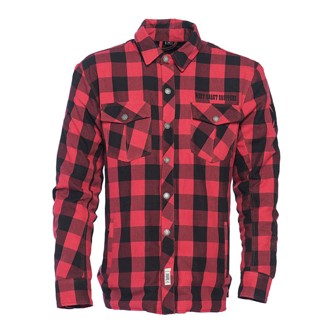 WCC Dominator riding flannel shirt red/black CE appr.