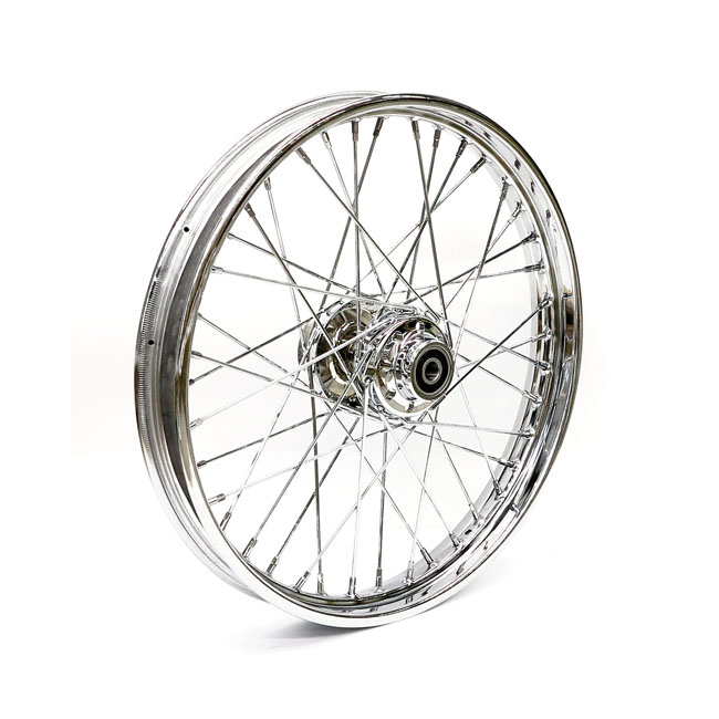 2.15 x 21 front wheel 40 spokes chrome