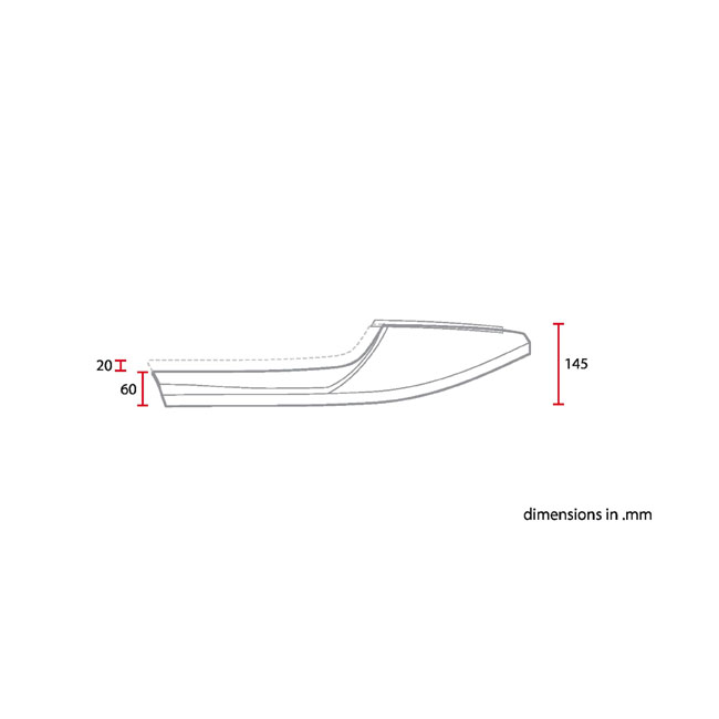 C-Racer, Neo Classic CafÃ© Racer seat. Black