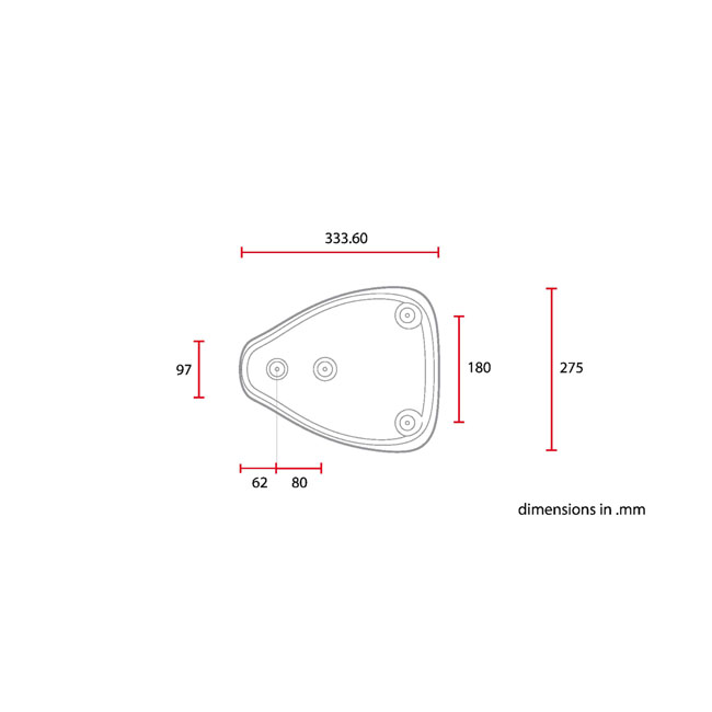 C-Racer, Classic bobber solo seat. Medium. Black