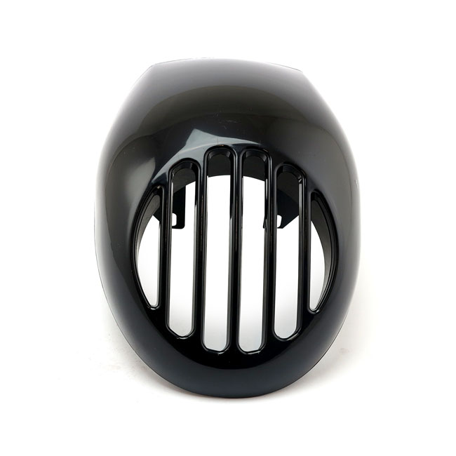 Upper headlamp fly fairing. With integrated headlamp grill