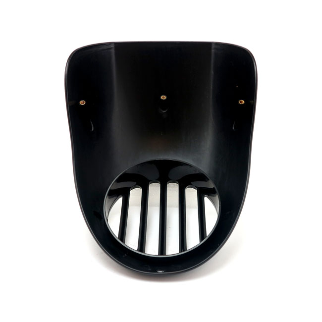 Upper headlamp fly fairing. With integrated headlamp grill