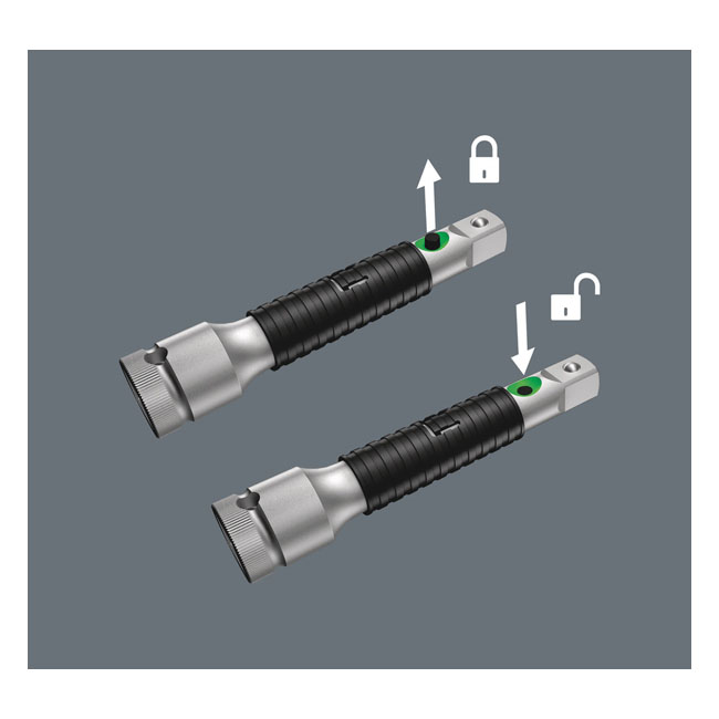 Wera Zyklop 1/4" flexible lock long extension 150mm