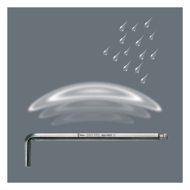 Wera hex key set short chrome - Metric