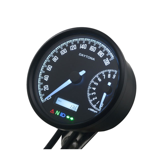 Velona speedo & tachometer 80mm 200 Kmh/9000rpm
