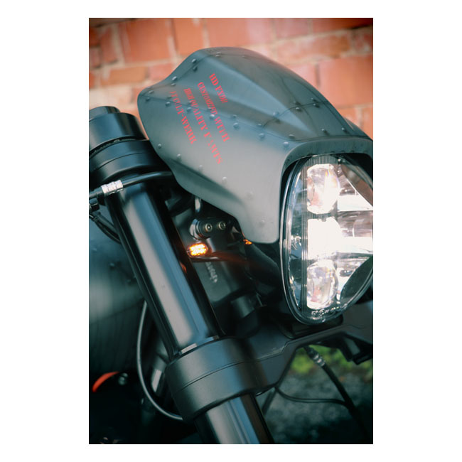 Cult-Werk, front turn signal brackets. Black, TUV