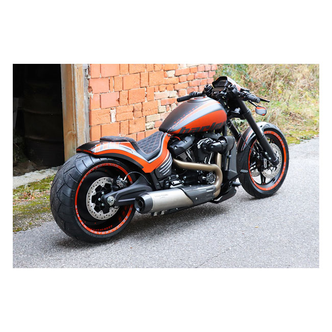 Cult-Werk, Softail wide fender kit 'Racing'. 2-up seat