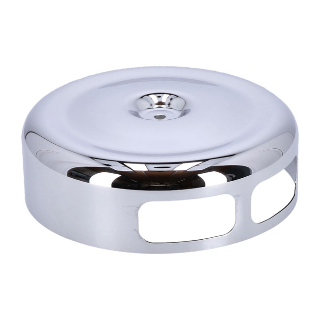 Mikuni, HSR42 air cleaner cover (with cut-out). Chrome