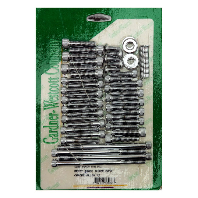 Gardner-Westcott, cam & primary cover mount kit. Chrome