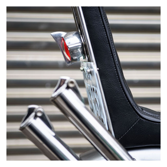 Motone, Cuda taillight. Polished, no bracket. ECE