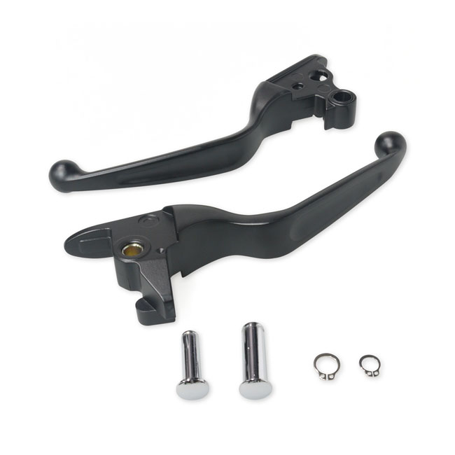Handlebar lever kit, wide blade, Black