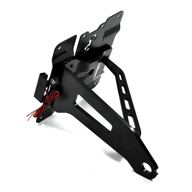 Zieger, side mount license plate bracket kit. Black