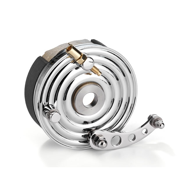 K-Tech, floating mini drum brake shoe plates. Chrome