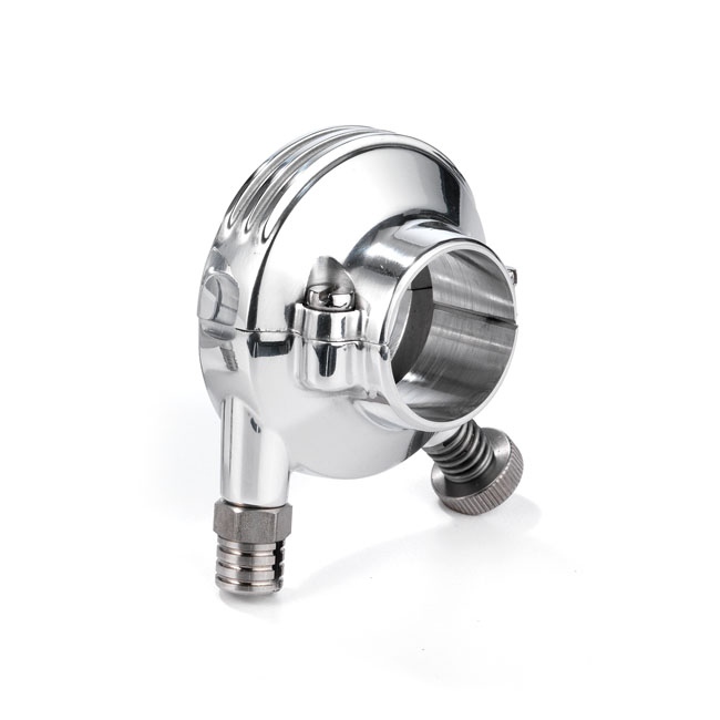 K-Tech 7/8" Deluxe throttle housing. Polished aluminum