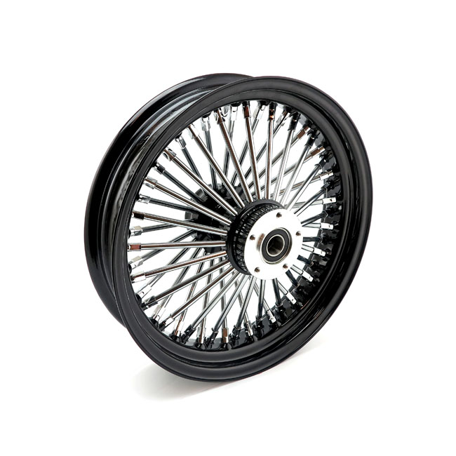 MCS Radial 48 fat spoke front wheel 3.50 x 16 DF black. TUV