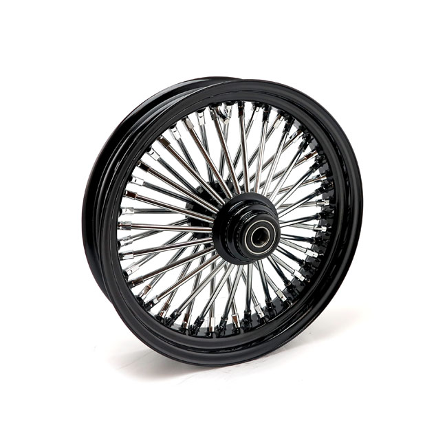 MCS Radial 48 fat spoke front wheel 3.50 x 16 SF black. TUV