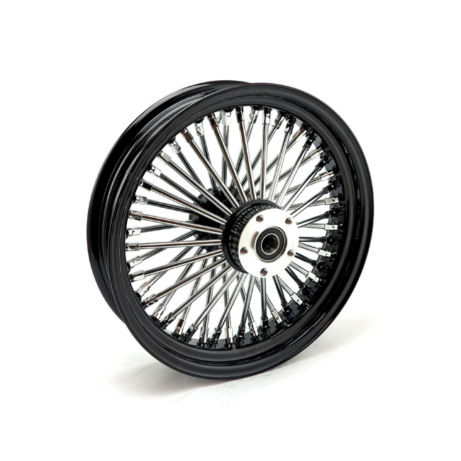 MCS Radial 48 fat spoke rear wheel 3.50 x 16 black. TUV