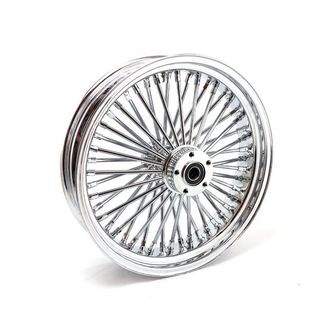 MCS Radial 48 fat spoke rear wheel 4.25 x 18 chrome. TUV