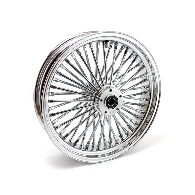 MCS Radial 48 fat spoke rear wheel 4.25 x 18 chrome. TUV
