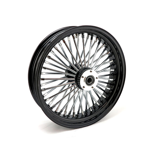 MCS Radial 48 fat spoke rear wheel 4.25 x 18 black. TUV