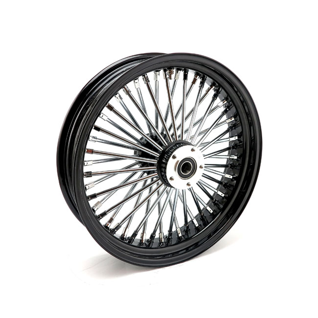 MCS Radial 48 fat spoke rear wheel 4.25 x 18 black. TUV