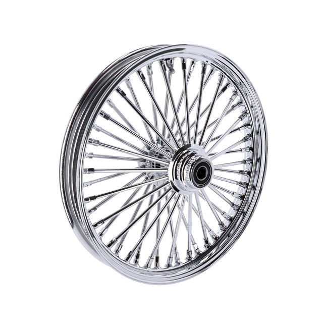 MCS Radial 48 fat spoke front wheel 2.15 x 19 SF chrome. TUV