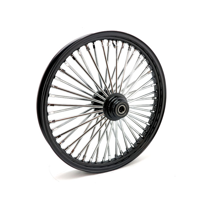 MCS Radial 48 fat spoke front wheel 2.15 x 21 Enkel skiva black. TUV