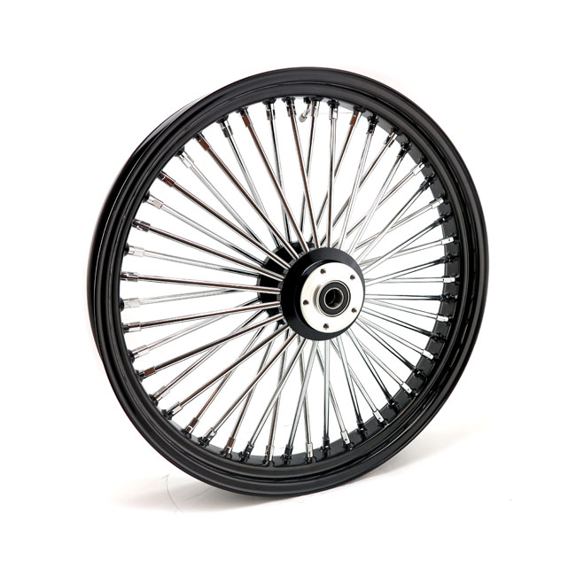 MCS Radial 48 fat spoke front wheel 3.50 x 23 SF black. TUV