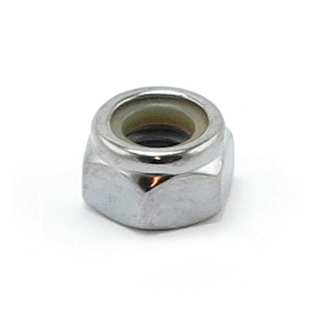 Colony M8 x 1.25 Nylon insert lock nuts. Chrome