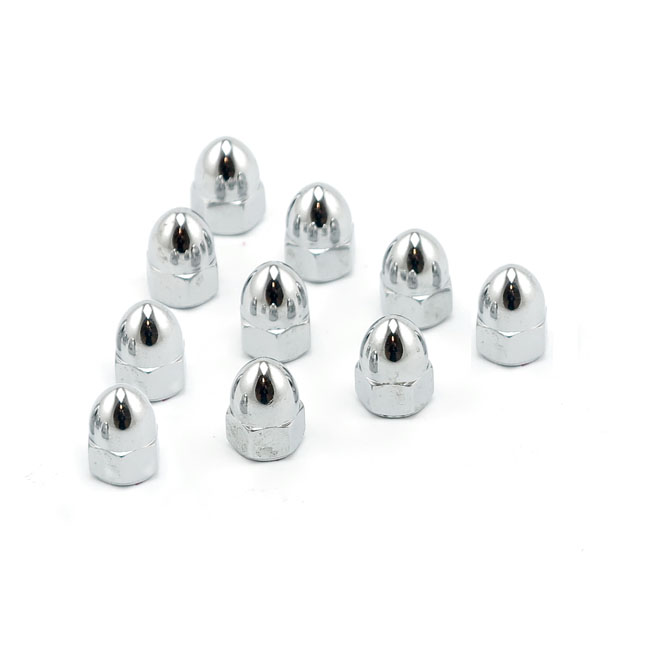 Colony, 1/4-20 acorn nuts chrome. High Crown
