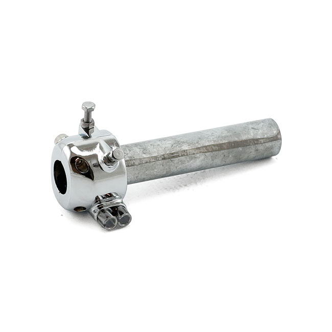 Universal metal throttle grip 7/8"/22mm handlebars, chrome