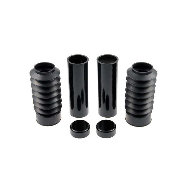 CULT-WERK, 6-PIECE FORK TUBE COVER KIT. GLOSS BLACK